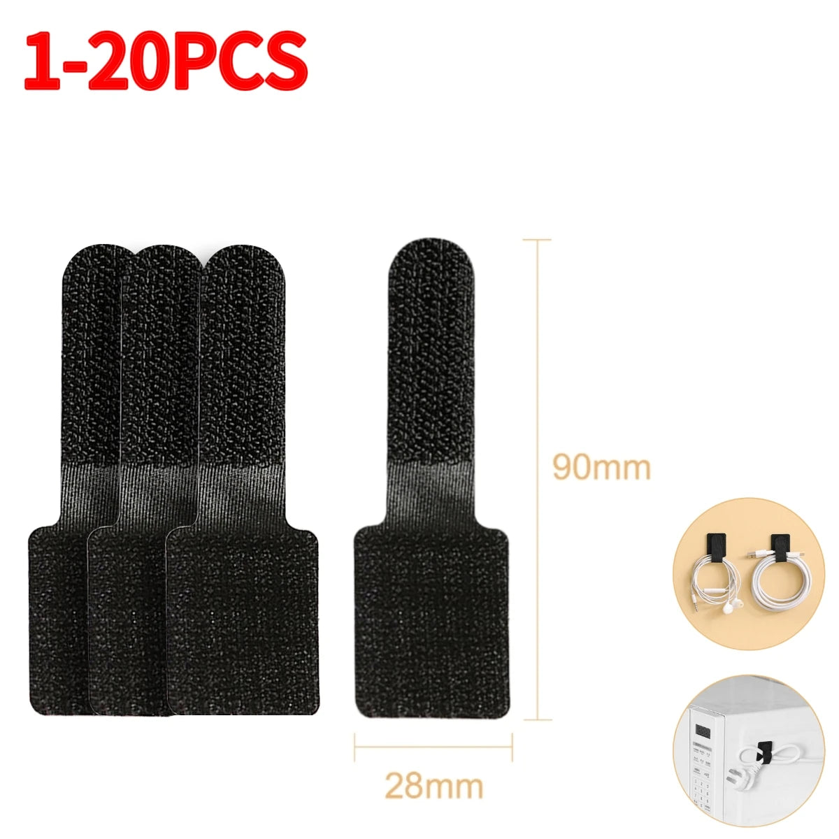 Reusable Cable Ties – Self-Adhesive Cord Organizer Straps Cable Organizer Straps Axl