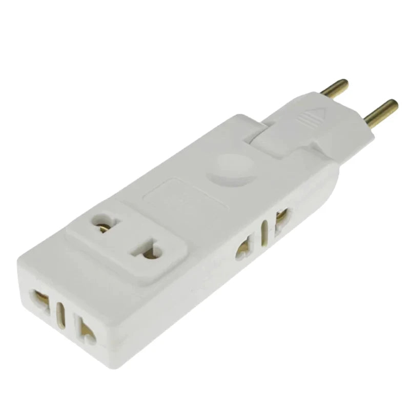 4-in-1 EU Wall Socket Adapter | 180° Rotatable Plug Converter Socket Plug Adapter Axl White