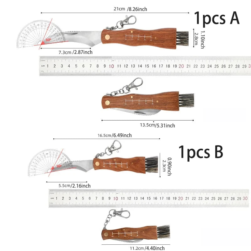 EDC Folding Pocket Knife – Wood Handle & Stainless Steel Folding Pocket Knife Axl