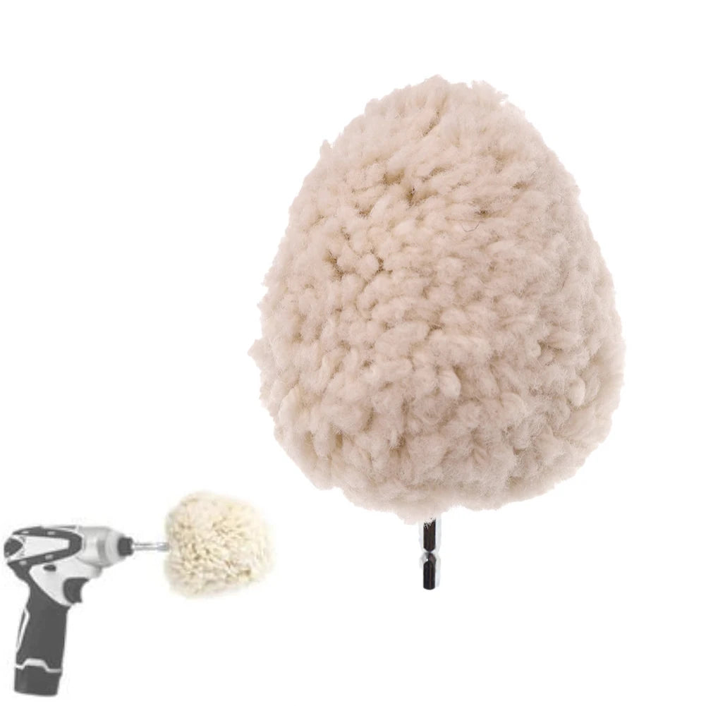 4" Wool Buffing Ball Hex Shank – Auto & Craft Polishing Wheel Wool Polishing Wheel Axl