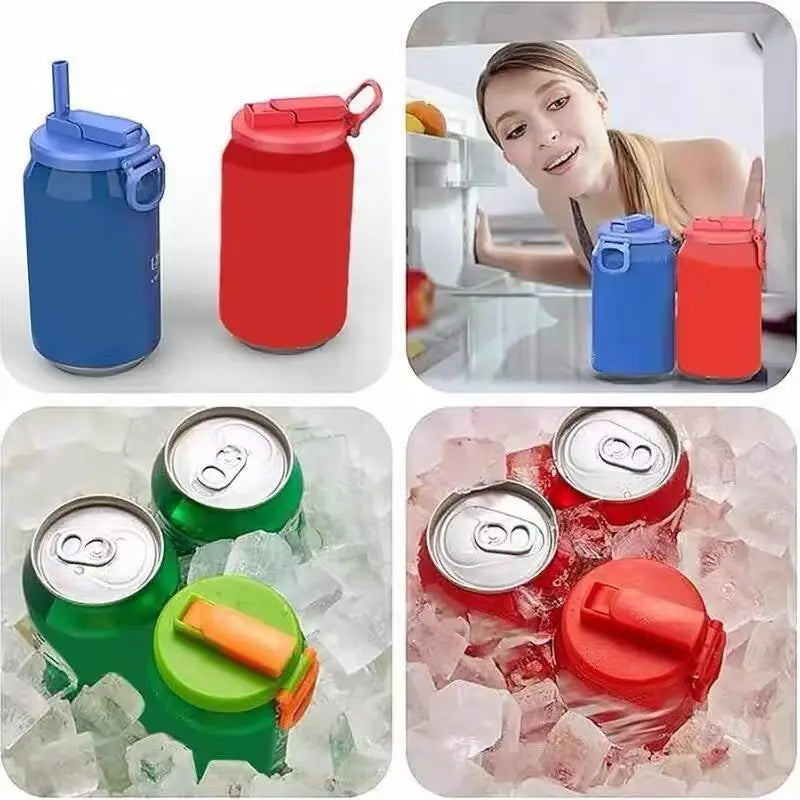 Reusable PP Can Lids with Straw – Leak-Proof Soda Covers Can Lid Cover Axl