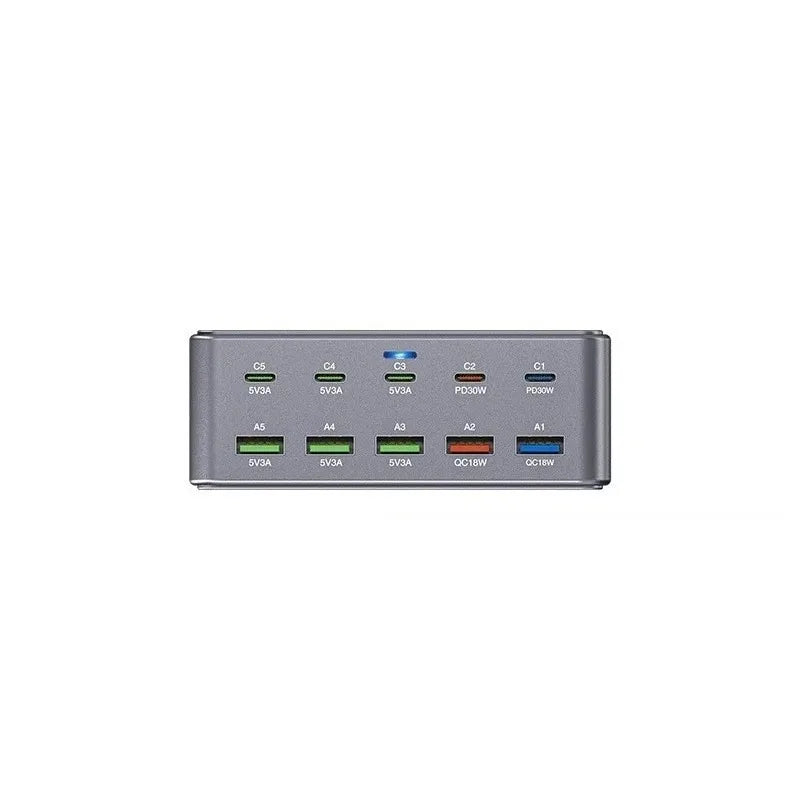 330W GaN 8-Port Charging Station – USB-C 100W PD Fast Charger GaN Charging Station Axl EU Plug-1pcs