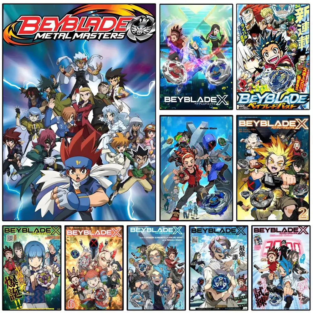 Anime Beyblade X Removable Wall Sticker Poster | HD Decor Wall Sticker Poster Axl
