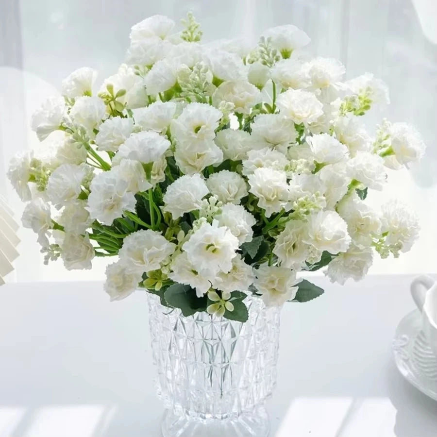 Artificial Silk Carnation Stems 15 Heads – Wedding & Home Décor Artificial Flower Stems Axl