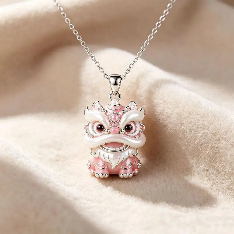 Nine-Tailed Fox Enamel Pendant Necklace | Chinese Mythology Enamel Pendant Necklace Axl A3