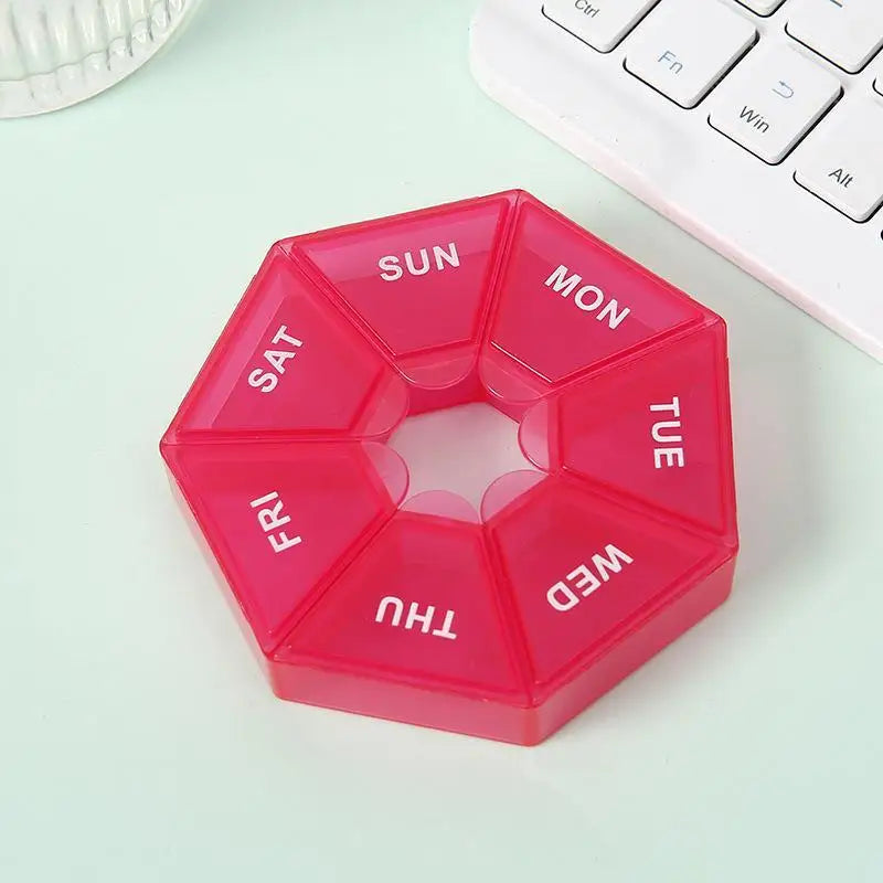 7-Day Pill Organizer – Mini Portable Travel Pill Box, 7-Grid Pill Organizer Axl A1