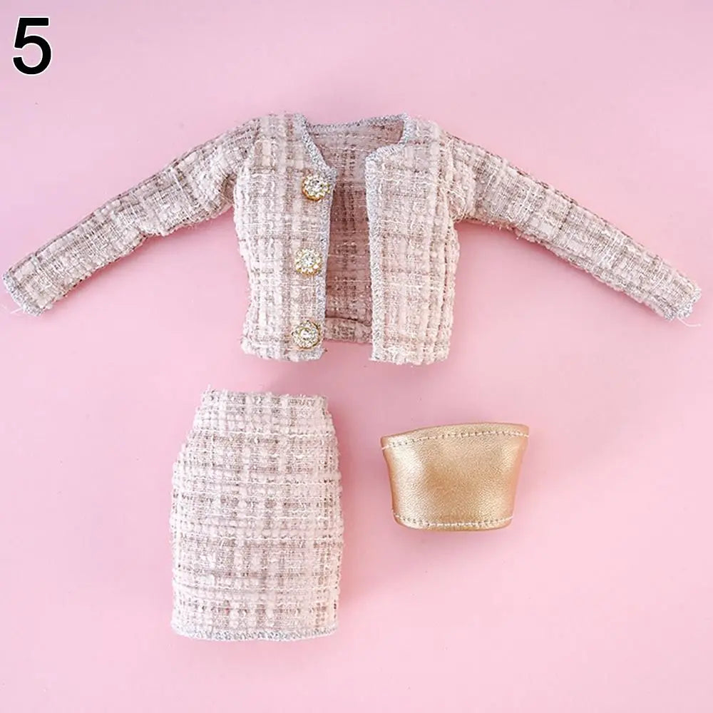 1/6 Doll Winter Outfit – Elegant Coat & Skirt Set for 29–32cm Doll Clothing Set Axl 5