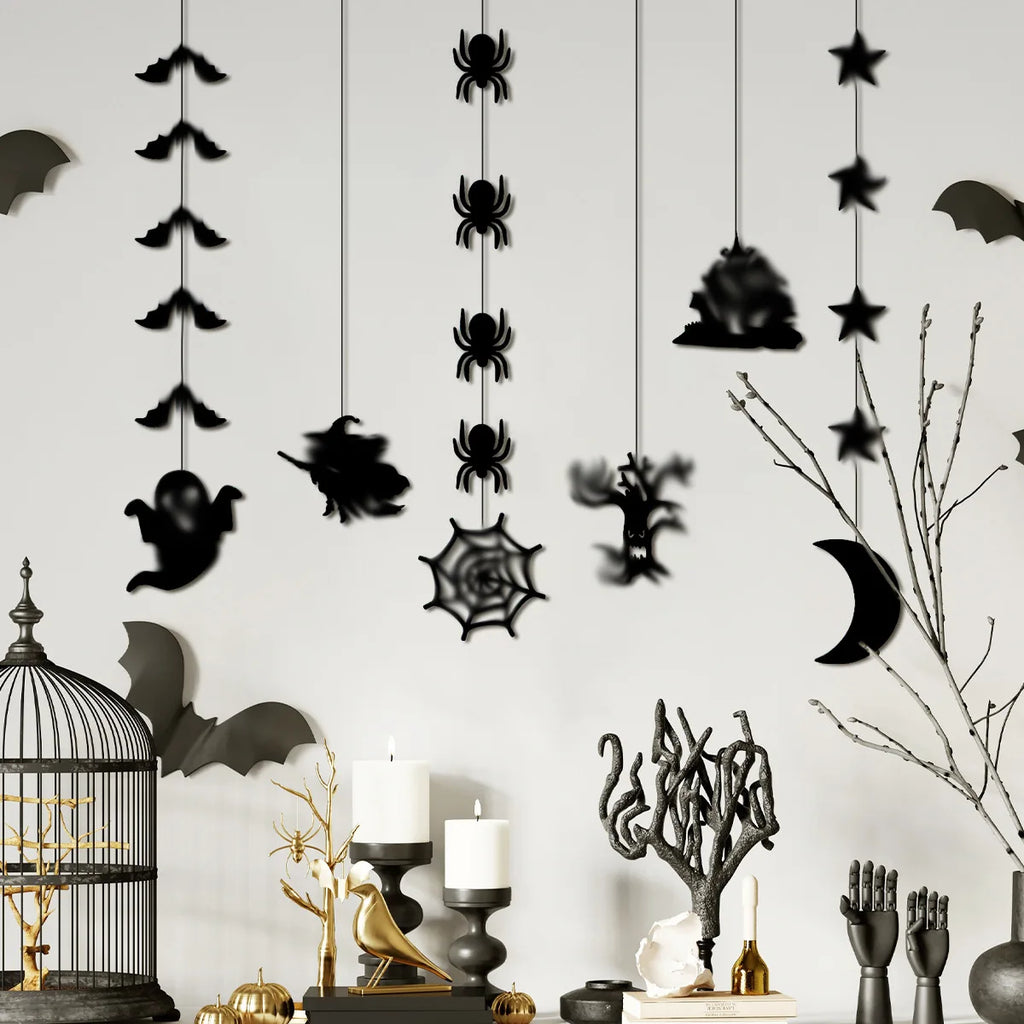 6-Pc Halloween Ghost & Witch Hanging Pendants | Party Decor Halloween Hanging Decor Axl