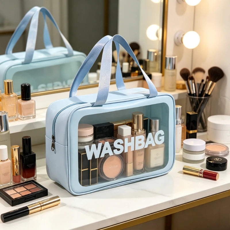 Large Clear Toiletry Bag – Waterproof Travel Makeup Organizer Clear Toiletry Bag Axl