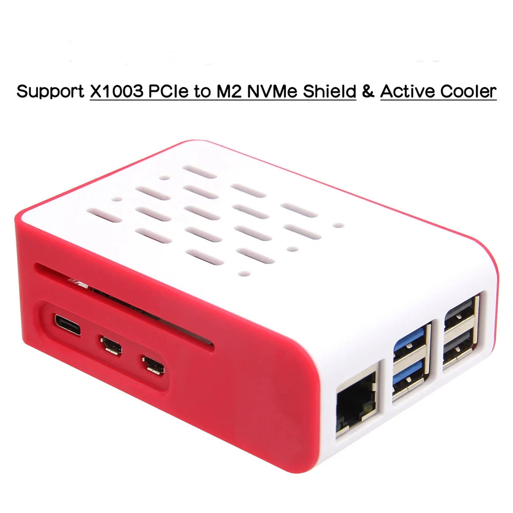 Raspberry Pi 5 ABS Case – Active Cooler & NVMe Shield Ready Raspberry Pi Case Axl Default Title