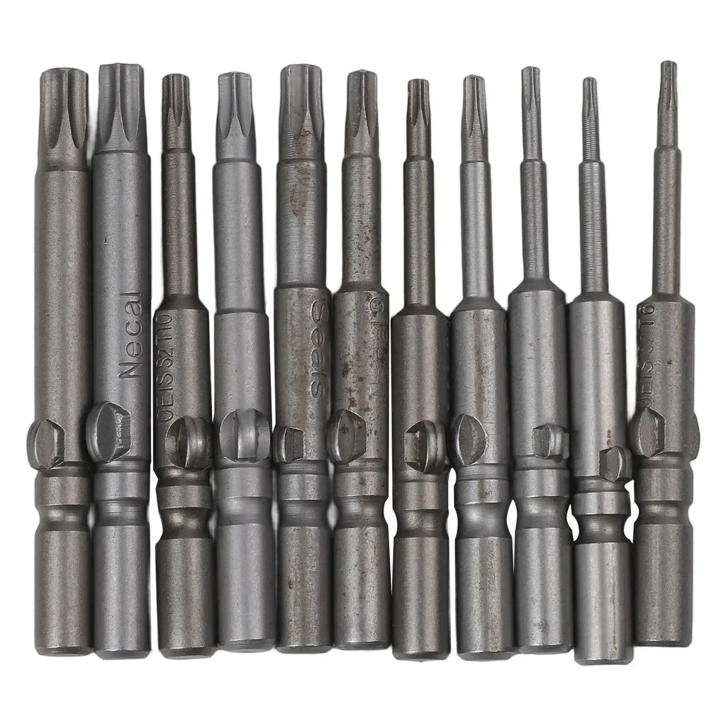 Torx Screwdriver Bit Set T5–T30 | 6mm Round Shank 6 & 11 Pc Screwdriver Bit Set Axl
