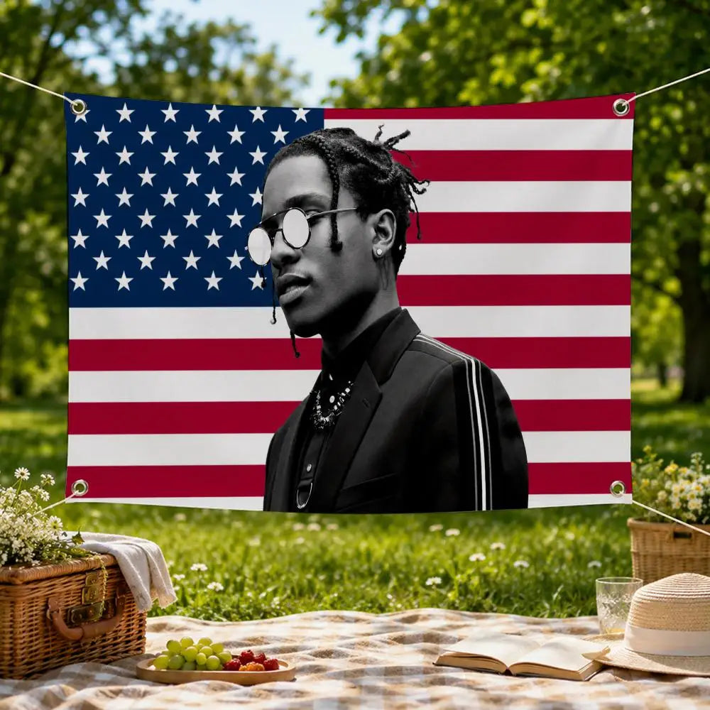 A$AP Rocky Decorative Flag Banner – Garden, Porch & Home Decor Decorative Flag Banner Axl White02 60x90cm