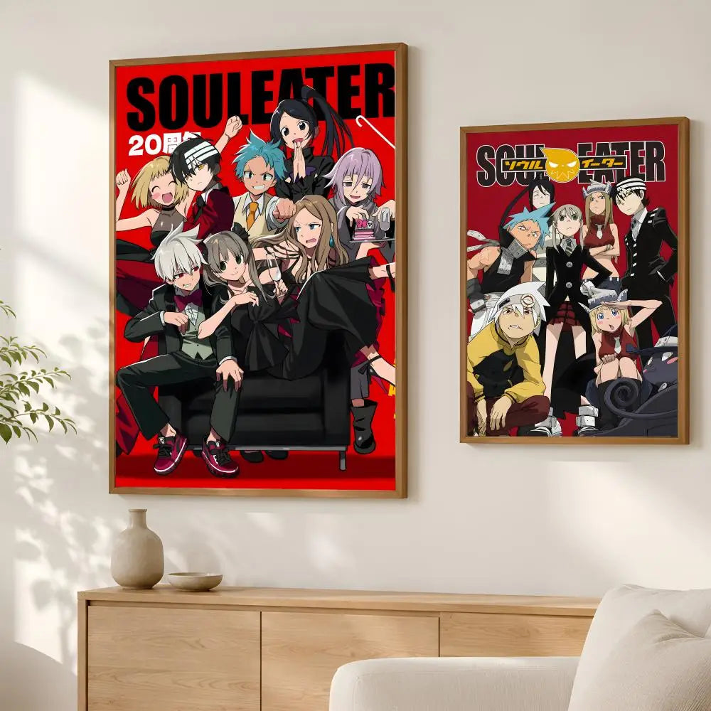 Soul Eater Anime Poster – Self-Stick HD PVC Waterproof Wall Art Anime Wall Poster Axl