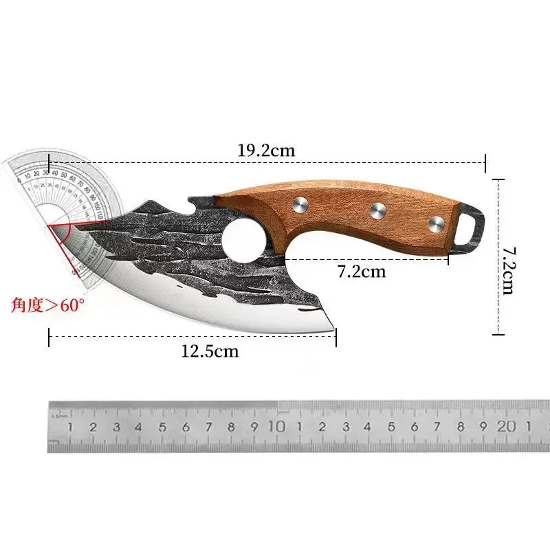 COOKCRAZE Kitchen Knife – Sharp 5CR Steel Blade, Wood Handle Kitchen Knife Axl