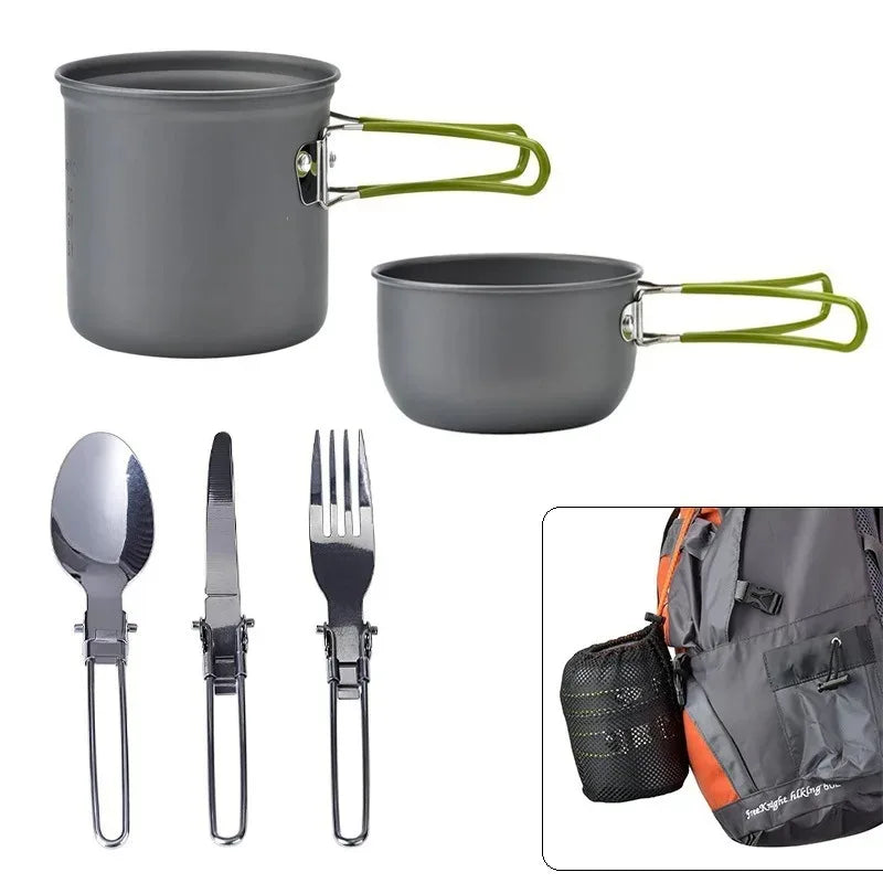 Camping Cookware Set – Aluminium Pot, Bowl & Utensils Camping Cookware Set Axl