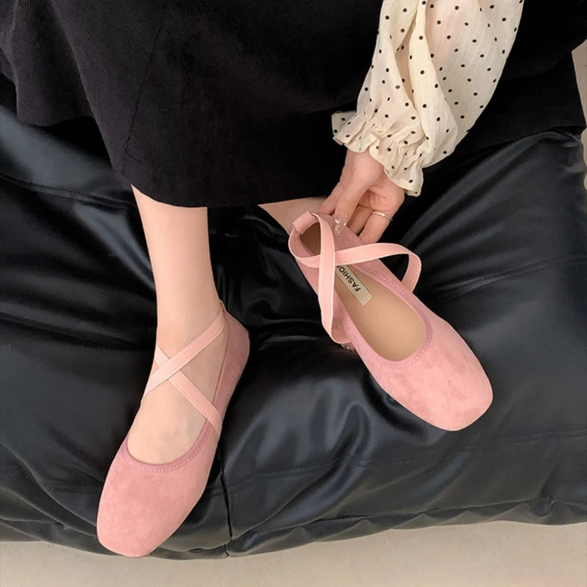 Women's Retro Mary Jane Flats – Square Toe Ballet Loafers Women's Flat Shoes Axl