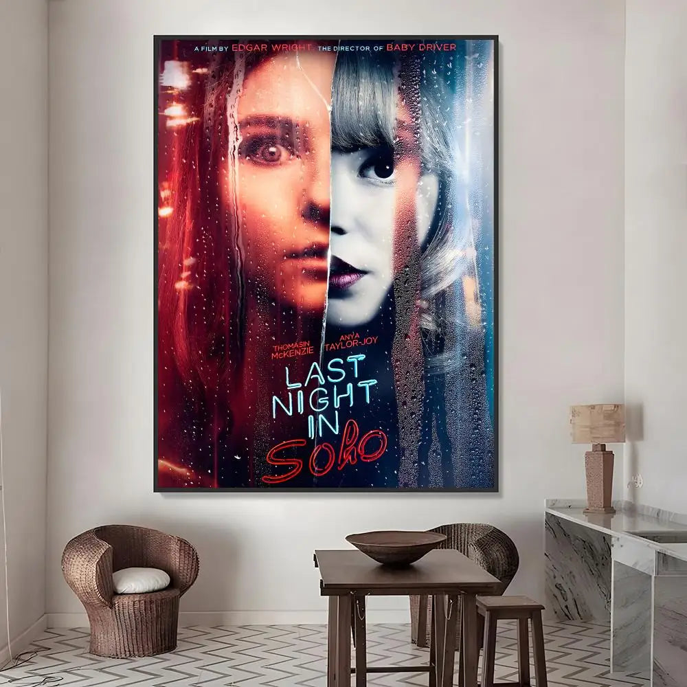 Last Night in Soho Movie Poster Waterproof PVC Stickers Movie Poster Sticker Axl White13 50X70cmNoframe