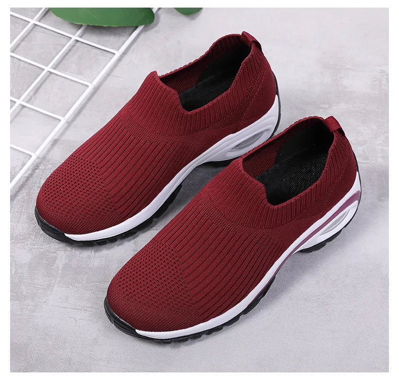 Women's Wedge Platform Sneakers – Breathable Casual Sport Shoes Platform Sneakers Axl