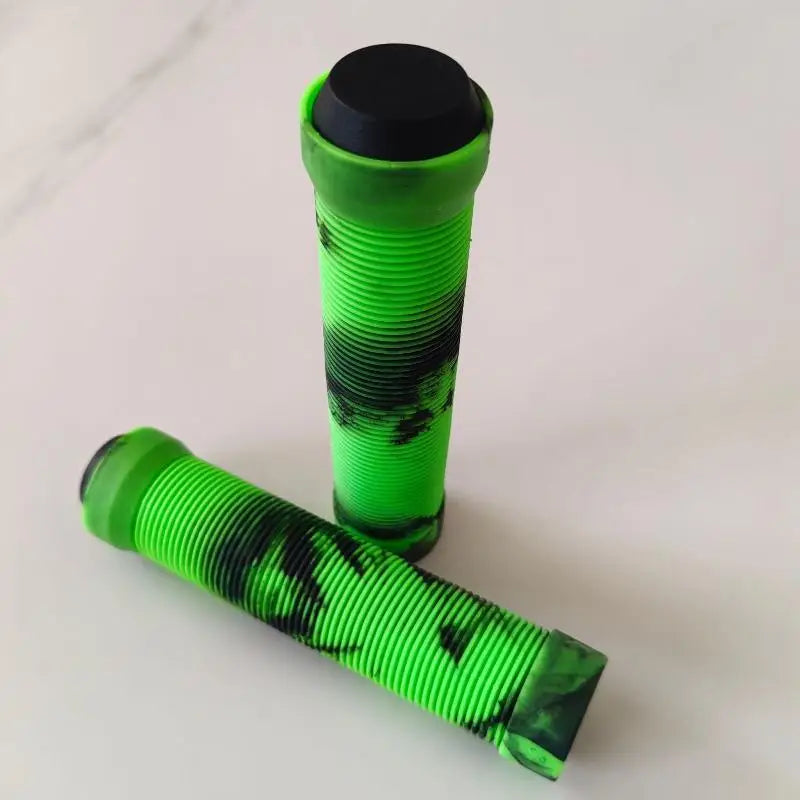 TPR Rubber MTB Handlebar Grips – Anti-Skid Ergonomic Pair Bike Handlebar Grips Axl Green