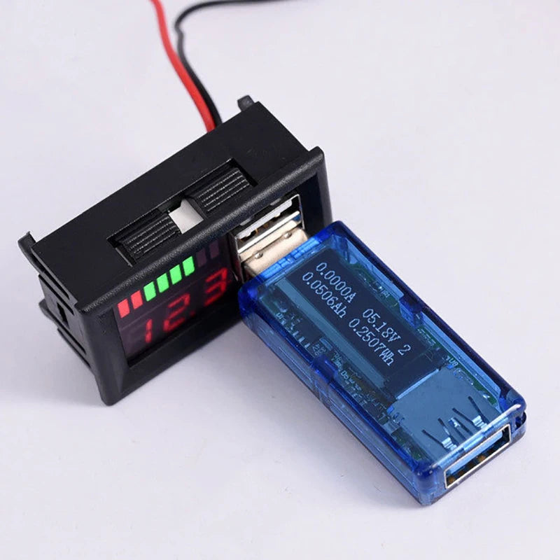 12V LED Digital Battery Voltmeter – Charge Level Indicator Battery Voltmeter Axl
