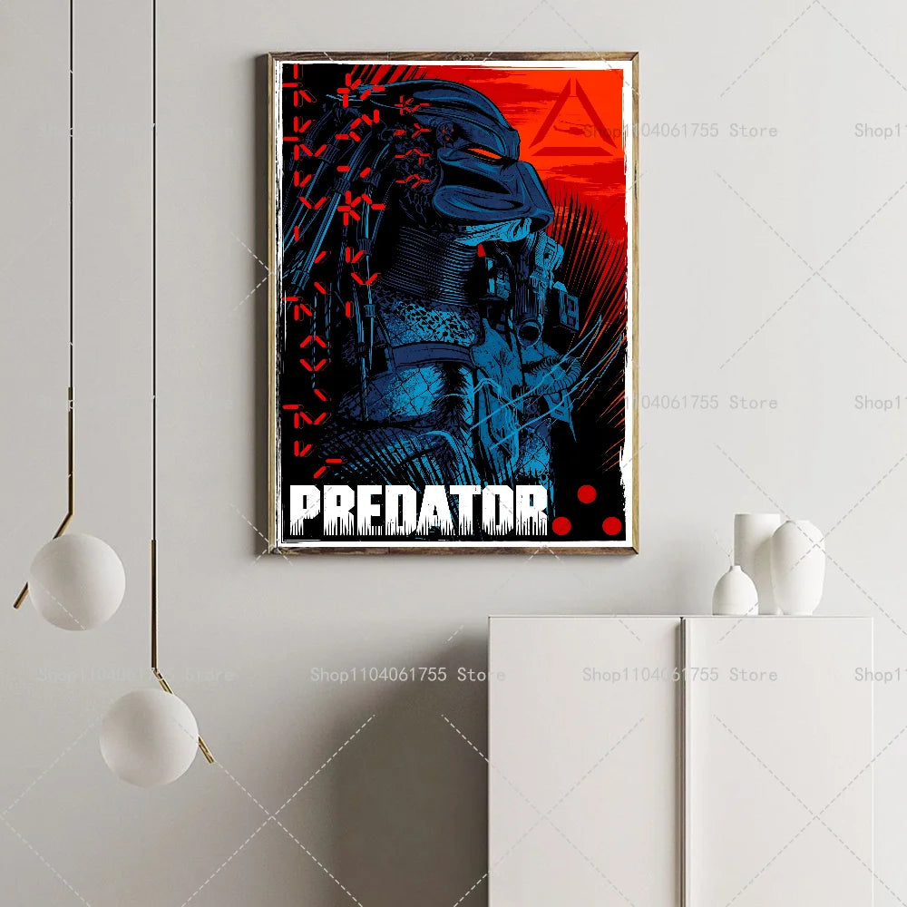 Predator Classic Movie Poster – Self-Adhesive Waterproof Wall Art Movie Wall Poster Axl