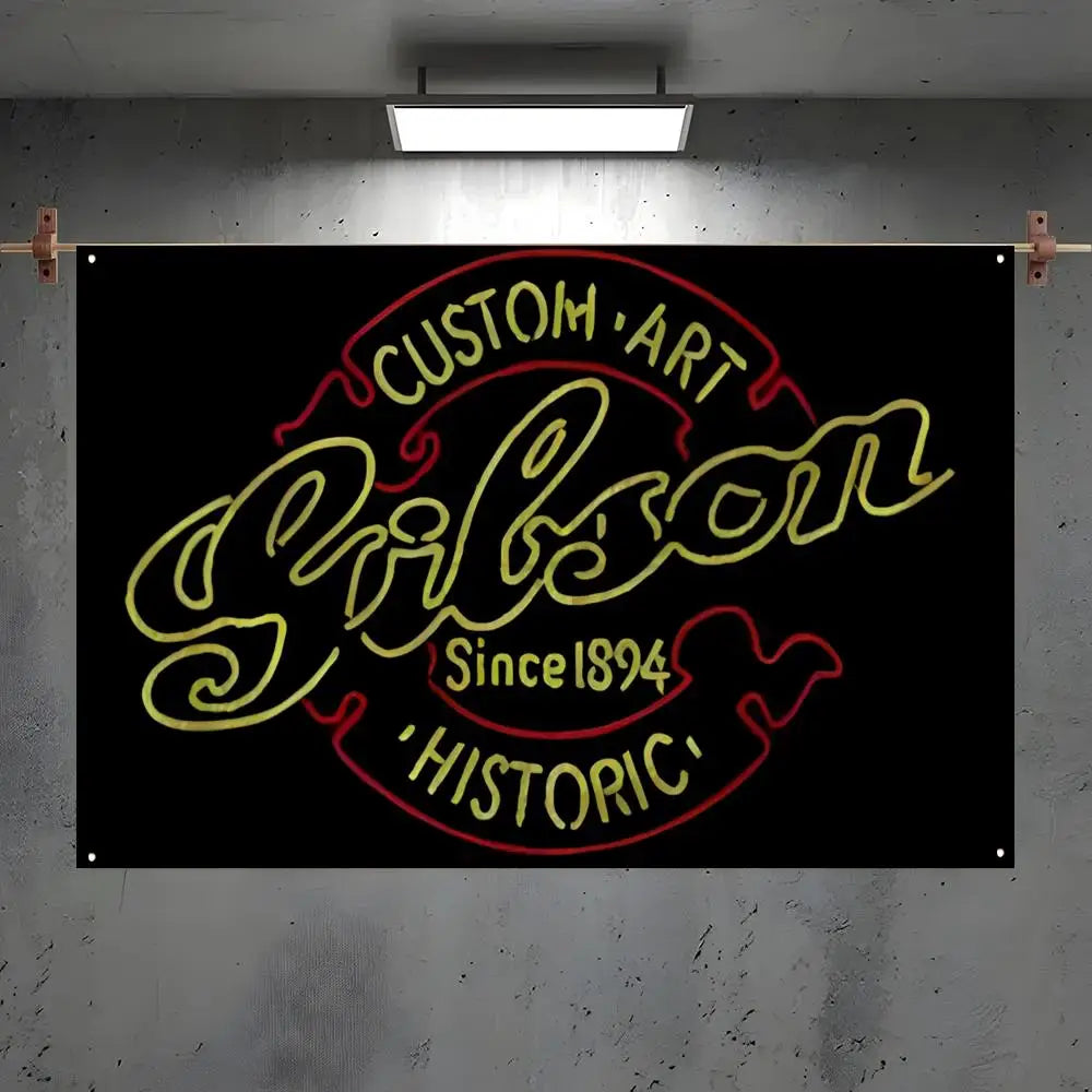 Gibson Band Flag – Indoor & Outdoor Wall Art Banner Decorative Wall Flag Axl White1 100x150cm