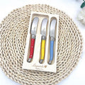 Laguiole Rainbow Butter & Cheese Spreader Knives – 4-Piece Set Cheese Spreader Set Axl 3pcs mix color box