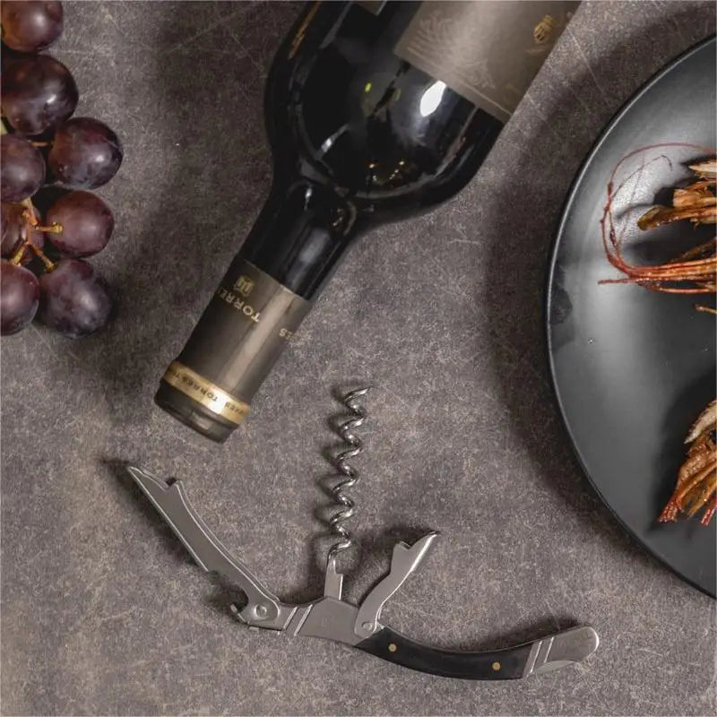 Laguiole Wood Handle Corkscrew Wine Opener – Stainless Steel Wine Corkscrew Opener Axl