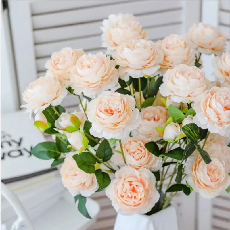 Long Stem Silk Artificial Rose Bouquet – 5 or 10 Pcs Artificial Flower Bouquet Axl