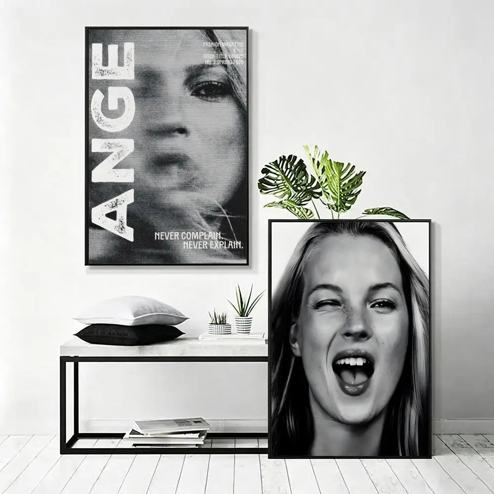 Kate Moss HD Art Poster – Aesthetic Sticky Wall Decor Art Poster Axl