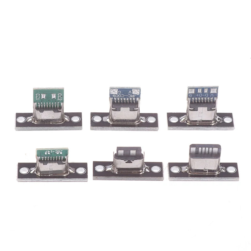 5-Pack USB 3.1 Type-C Female Socket Connector with Screw Plate USB-C Connector Socket Axl