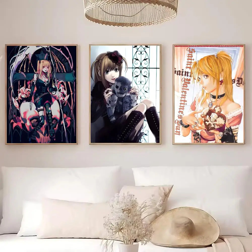 Death Note Misa Misa Anime Poster – HD Waterproof Wall Decal Anime Wall Poster Axl