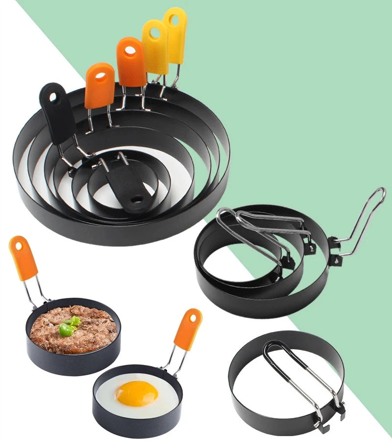 Round Pancake & Egg Ring Mold – Nonstick Stainless Steel Cooking Mold Axl