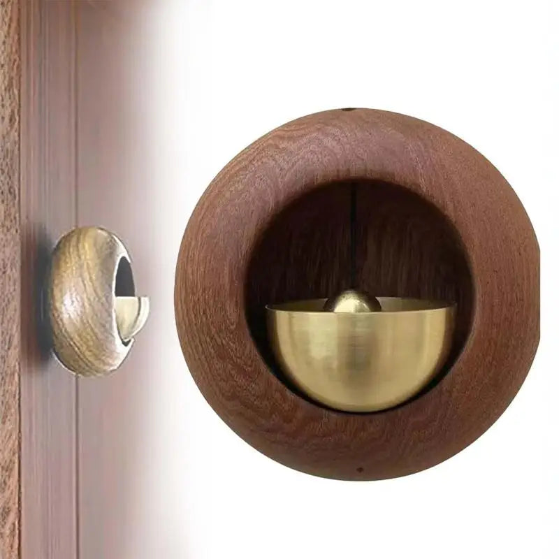 Black Walnut Wood Magnetic Doorbell – Entry Chime Decor Decorative Doorbell Axl