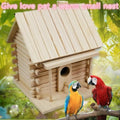 Wooden Bird House Nest Box for Parrot, Cockatiel & Swallow Bird Nest Box Axl Default Title