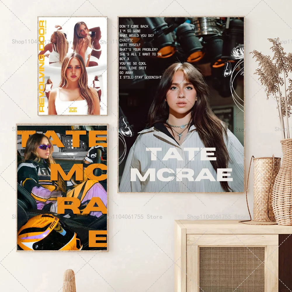 Tate McRae Poster – Waterproof Self-Adhesive Wall Art Print Music Wall Poster Axl