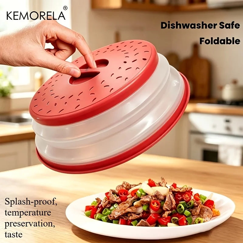 Microwave Splash Cover – Foldable, Retractable & Dishwasher Safe Microwave Splash Cover Axl Hot Red