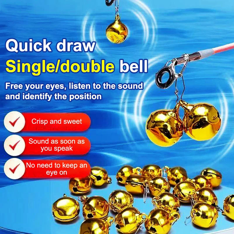 Quick-Clip Fishing Bell Alarms 10/20 Pack – Night & Ice Fishing Fishing Bite Alarm Axl