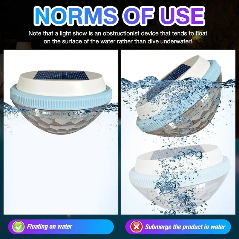 Solar Floating Pool Lights – RGB LED Color-Changing, Waterproof Floating Pool Light Axl