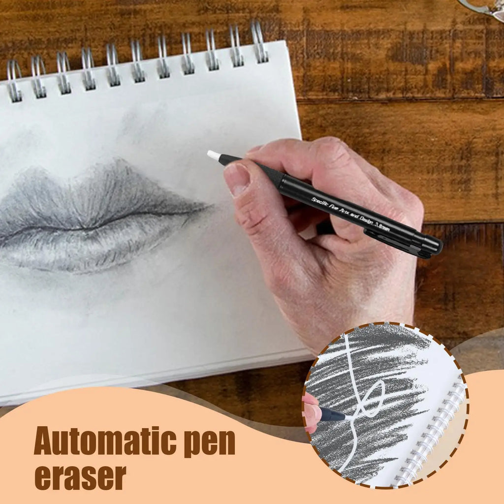 Retractable Eraser Pen – Refillable Mechanical Art Eraser Mechanical Eraser Pen Axl As show