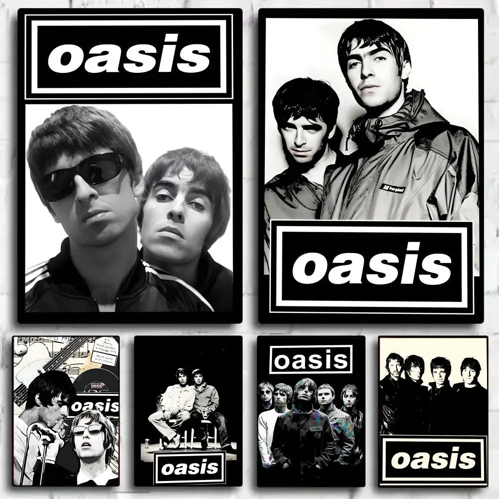 Oasis Classics Self-Adhesive Music Poster | Wall Art Sticker Wall Art Poster Axl