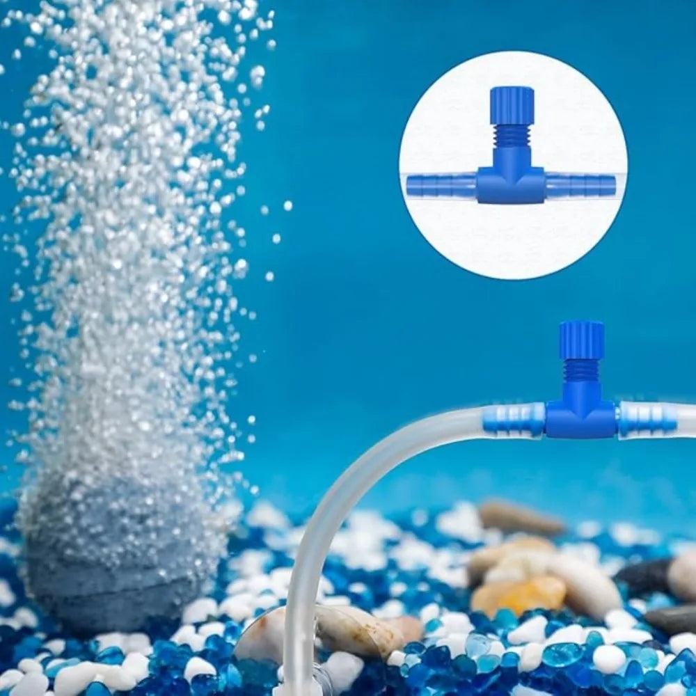 10-Pack Aquarium Air Flow Control Valves – T-Shape Fish Tank Aquarium Air Valve Axl