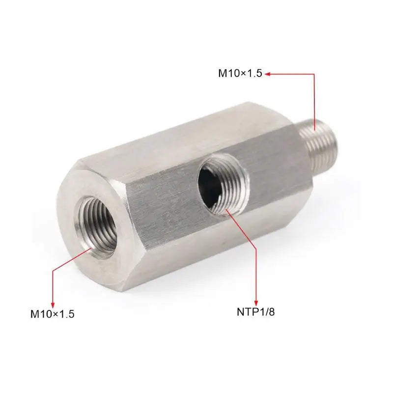 Oil Pressure Sensor Tee Adapter 1/8" NPT to M10/M12/M14 Oil Sensor Tee Adapter Axl M10x1.5