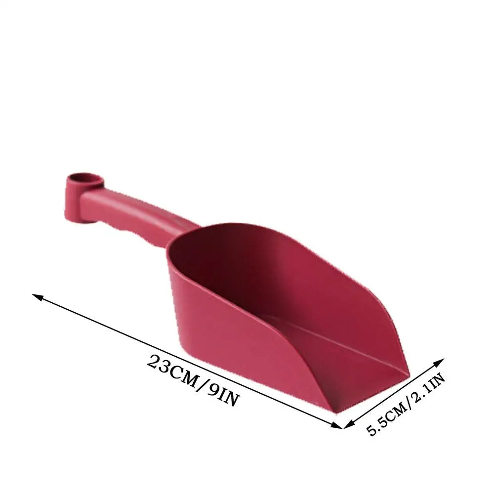 Portable Garden Soil Scoop – Lightweight Non-Slip Cat Litter Spade Garden Hand Scoop Axl Red