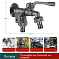 Freeze-Proof 2-Way Garden Faucet – Dual Outlet Zinc Alloy Tap Garden Faucet Axl A