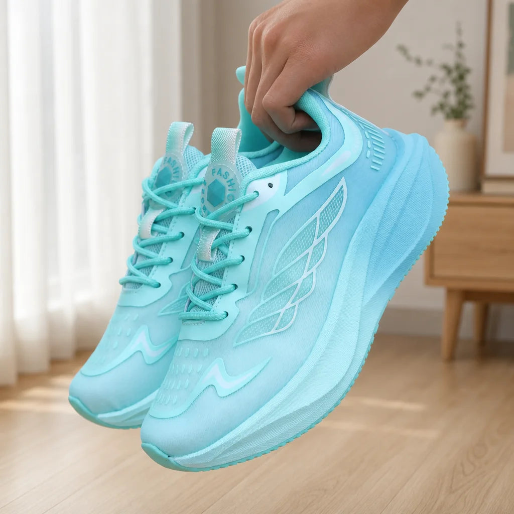 ZULIWAGN Women Wide Toe Mesh Sneakers – Breathable Retro Trainers Mesh Athletic Sneakers Axl 36 SKY BLUE