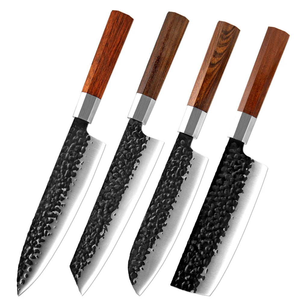 XITUO 4-Piece Japanese Chef Knife Set | High Carbon Steel Kitchen Knife Set Axl 4PCS Knife