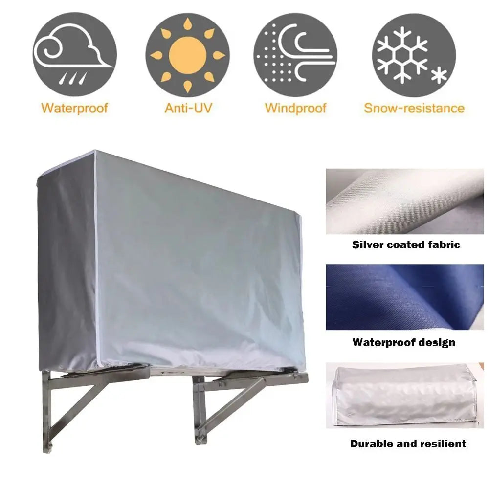 Outdoor AC Cover – Waterproof Dustproof Silver Protective Bag AC Unit Cover Axl
