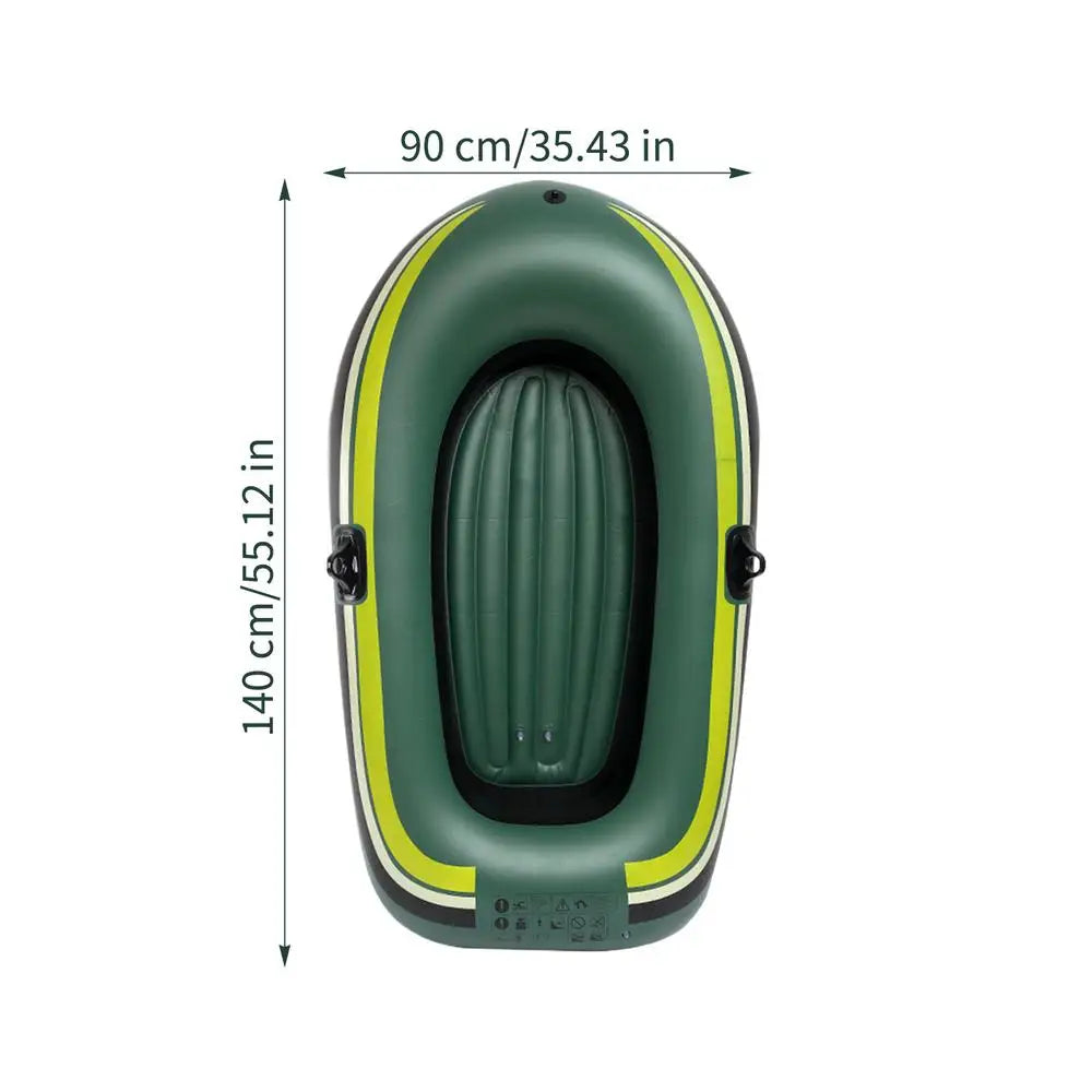 1-Person Inflatable Boat – Thickened PVC Non-Slip Raft Inflatable Boat Axl Green