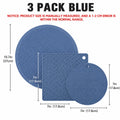 3-Piece Silicone Trivet Mat Set – Honeycomb Hot Pads & Jar Opener Silicone Trivet Set Axl 3 PACK Blue Mixed Size